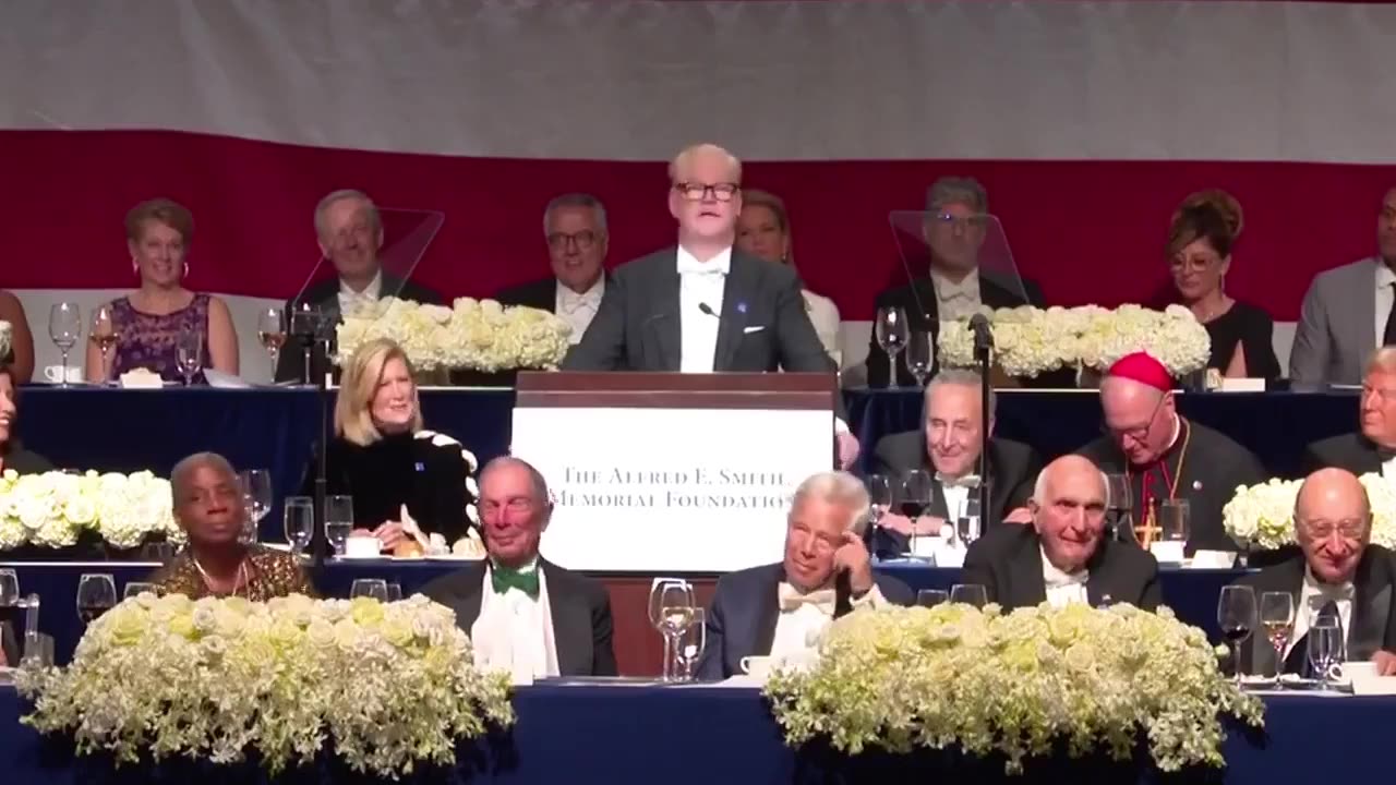 Comedian Jim Gaffigan is roasting Kamala Harris at the Al Smith Charity dinner.