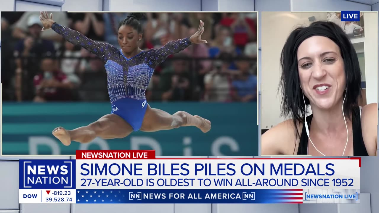 Simone Biles becomes oldest all-around champ since 1952 | NewsNation Live| RN