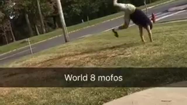 World 8 mofos snapchat title guy fail cartwheel on grass