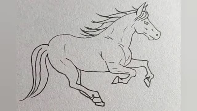 How to draw a horse