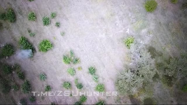Russian Special forces operating behind enemy lines filmed by drone..