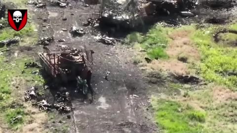 😳☠️ The "fields of Russian death" near Vuhledar, the work of 72nd mechanized