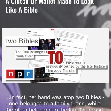 Fact Check: Kamala Harris Did NOT Swear Her VP Oath On A Clutch Or Wallet Made To Look Like A Bible