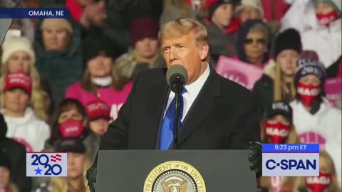 Nebraska Trump talks about Bidens catastrophic lockdowns.