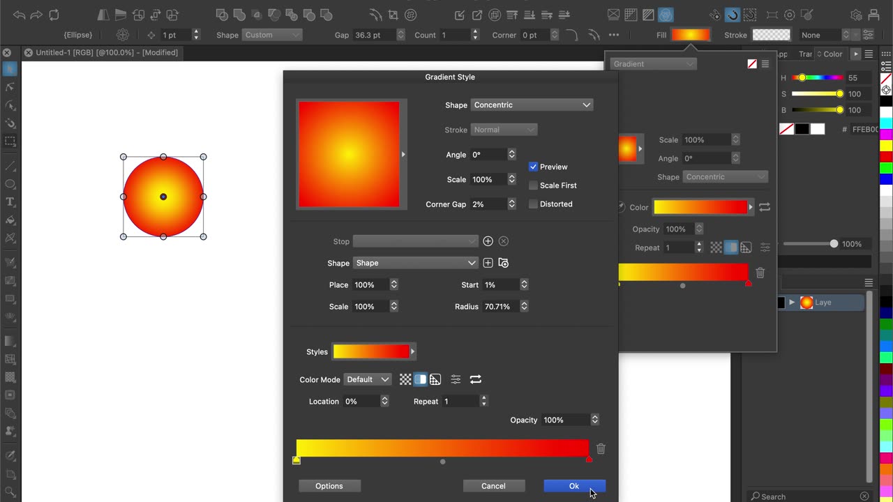 VectorStyler - Crash when editing Gradient Style