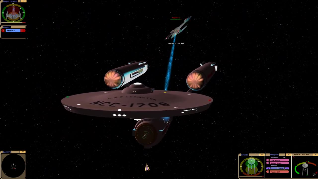 U.S.S. Lexington vs. Klingon Raptor