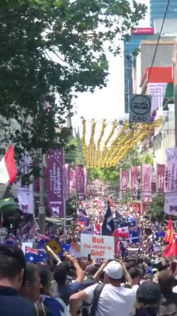 AUSTRALIA 🇦🇺 MELBOURNE - ANTI COVID GOUVERNEMENT RALLY