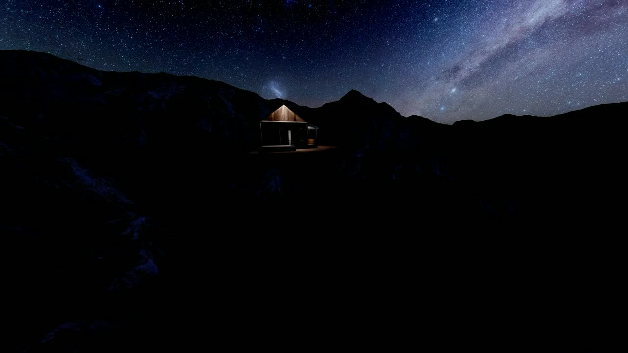 Chalet under the Milky Way