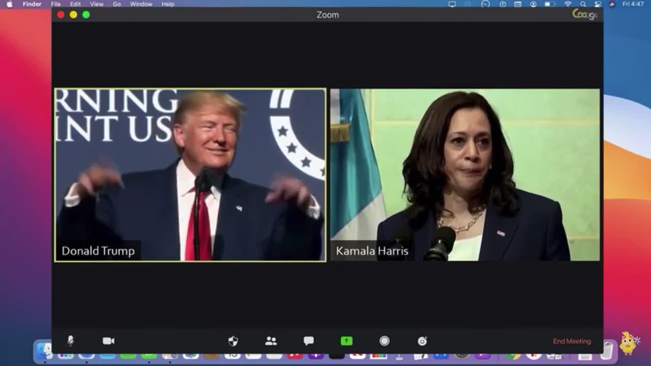 Donald Trump and Kamala Harris