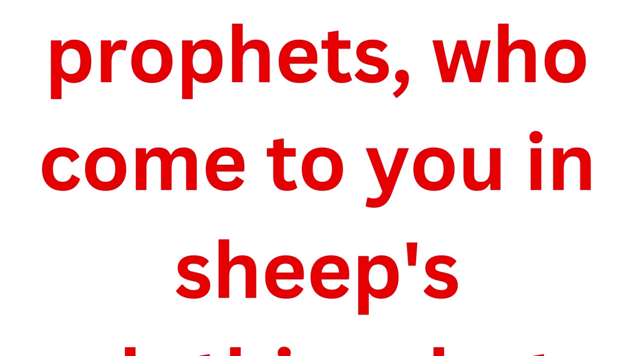 "Beware of False Prophets" Matthew 7:15,16.#shorts #youtube #yt #shortsvideo #youtubeshorts