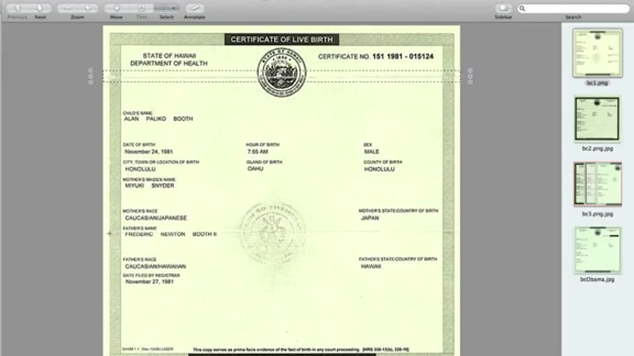 90 Obama Birth Certificate Faked In Adobe Illustrator - Official Seg 3 (6.09, 10)