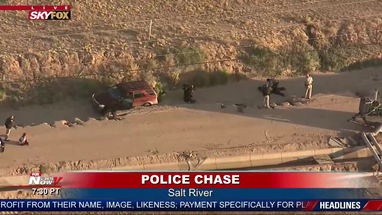 Dusty Police Pursuit Goes Off Road In Arizona