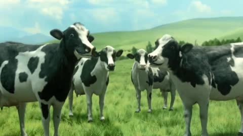 Funny cow dance