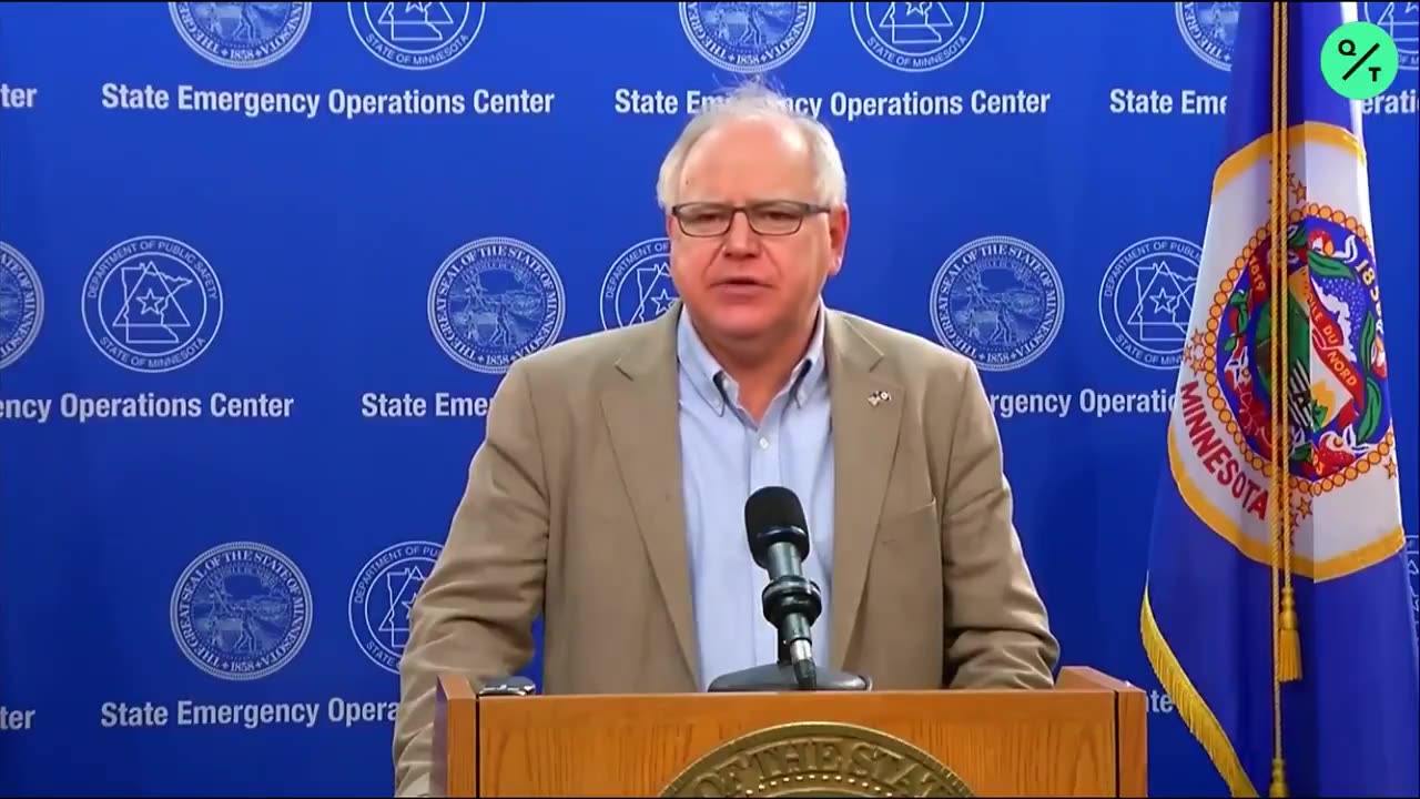 Gov. Tim Walz's reaction the BLM riots