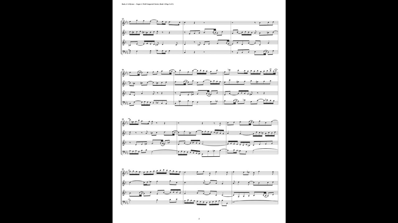 J.S. Bach - Well-Tempered Clavier: Part 1 - Fugue 01 (Woodwind Quartet)