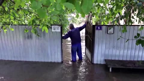 Drone footage shows scale of deadly flooding in Romania