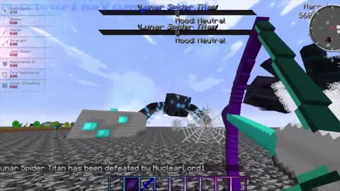 Minecraft Rulecraft Ep 2121 nuclear vs lunar spider titan and icy ender colossus