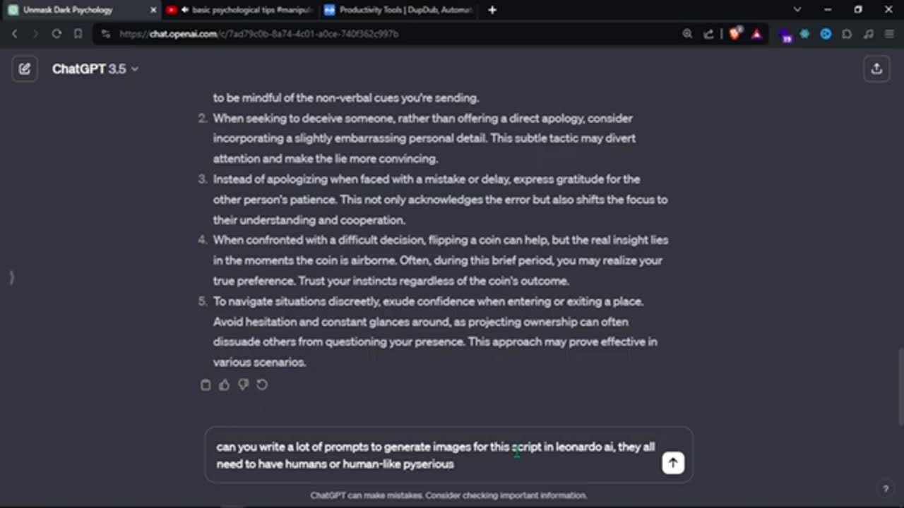 HOW to Create Dark Psychology youtube SHORTS using AI