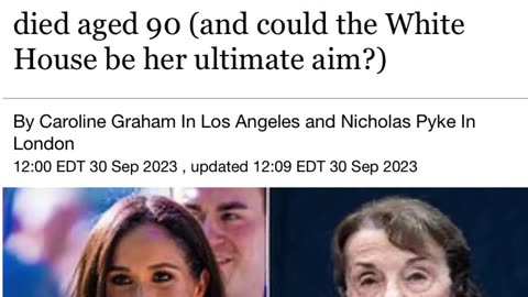 NEWSFLASH - Meghan Markle considering running for Dianne Feinsteins seat… 🤦🏻‍♂️