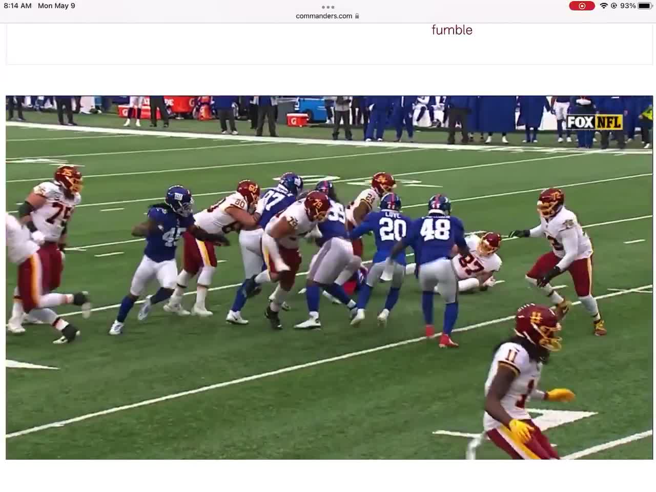 Antonio Gibson Racks Up TD Number Nine On Redzone Carry