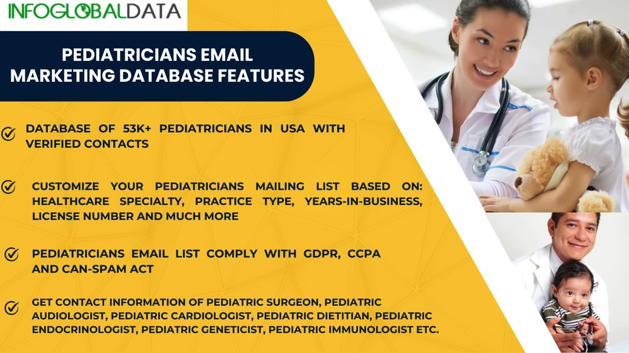 Purchase a Pediatrician Database for Enhanced Marketing Response.