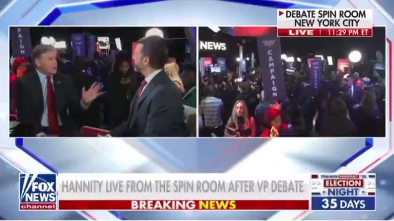 Hannity live from the spin room with DON JR