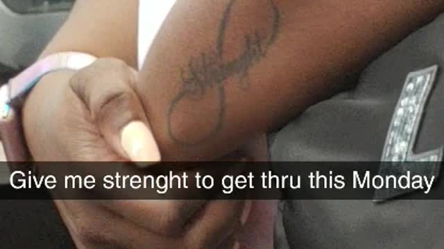 Woman tattoo spelled strenght