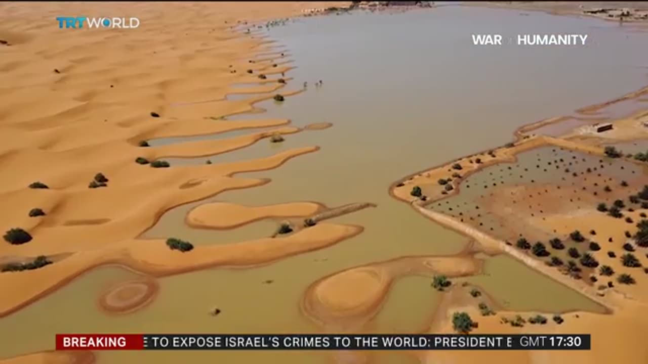 Two days of heavy rainfall hits Sahara desert