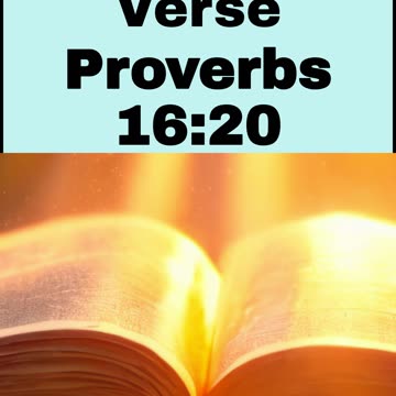 Daily Bible Verse - Proverbs 16:20