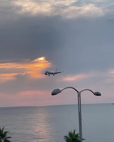 In my house, I took a video of a plane passing in front of me