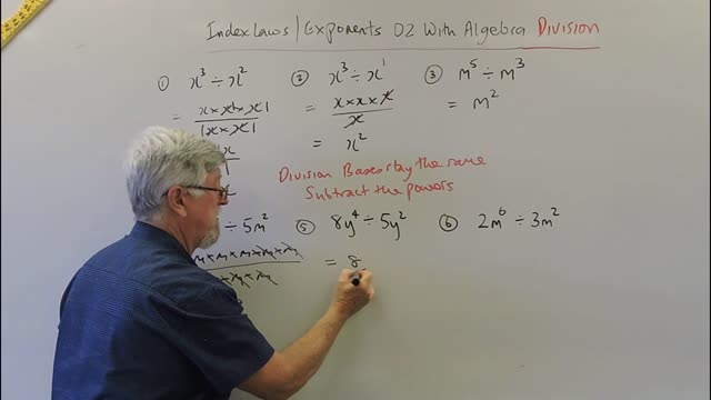 Math Index Laws Exponent Set B 02 With Algebra Division Mostly for Years/Grade 7, 8 and 9