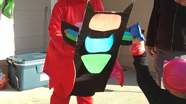 Bean bag target game at the tower during a birthday party in Tomball with owlette