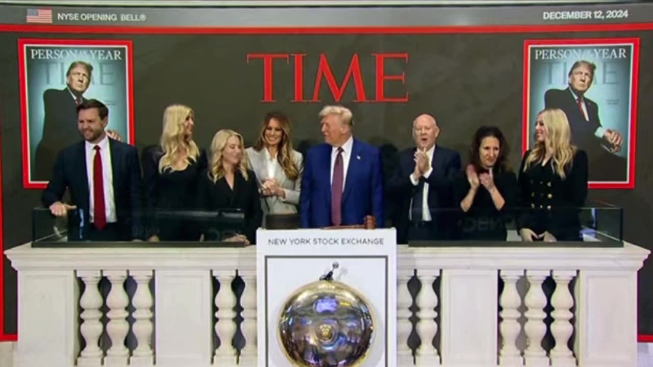 Historical Event: President Trump ringing in the bell.