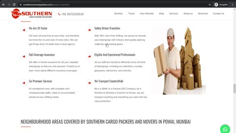 Southern Cargo Packers and Movers in Powai.