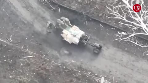 Russian equipment that fired at Ukrainian army position was ambushed on its way back
