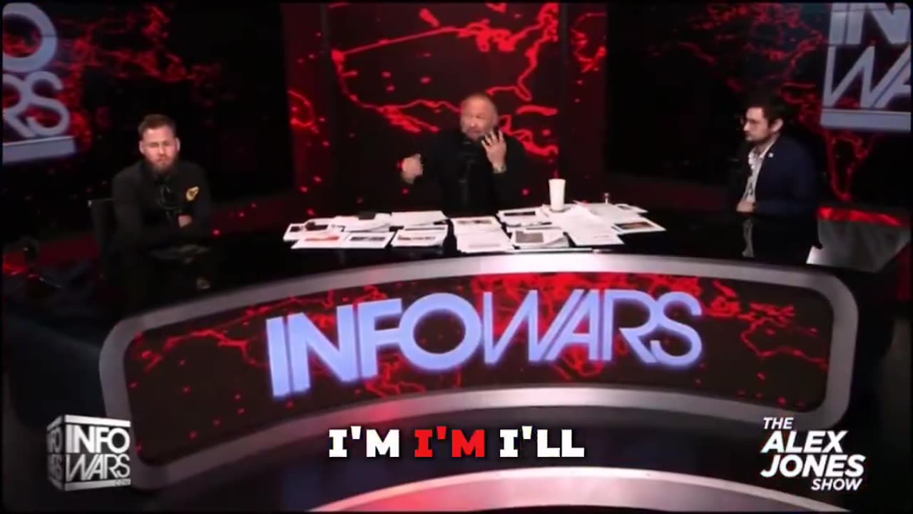 Alex Jones struggles to end his broadcast