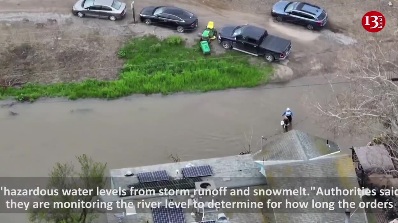 Drone video shows heavy flooding in California's San Joaquin Valley