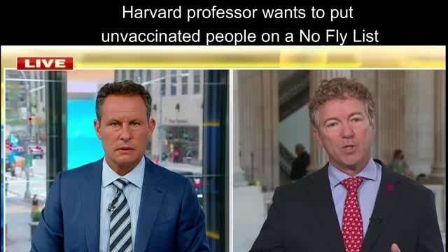 Harvard professor wants unvaccinated people put on No Fly List