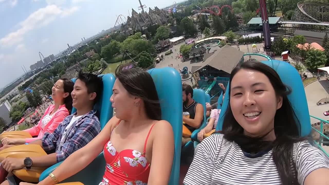 Canada's Wonderland Leviathan On-Ride hilarious reaction