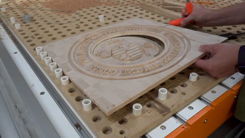 Marine Corps board. CNC wood inlay. BroinwooD.9