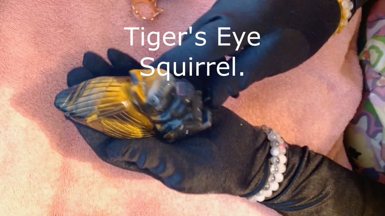 Unboxing of Tiger's Eye Squirrel & a Kyanite Sphere