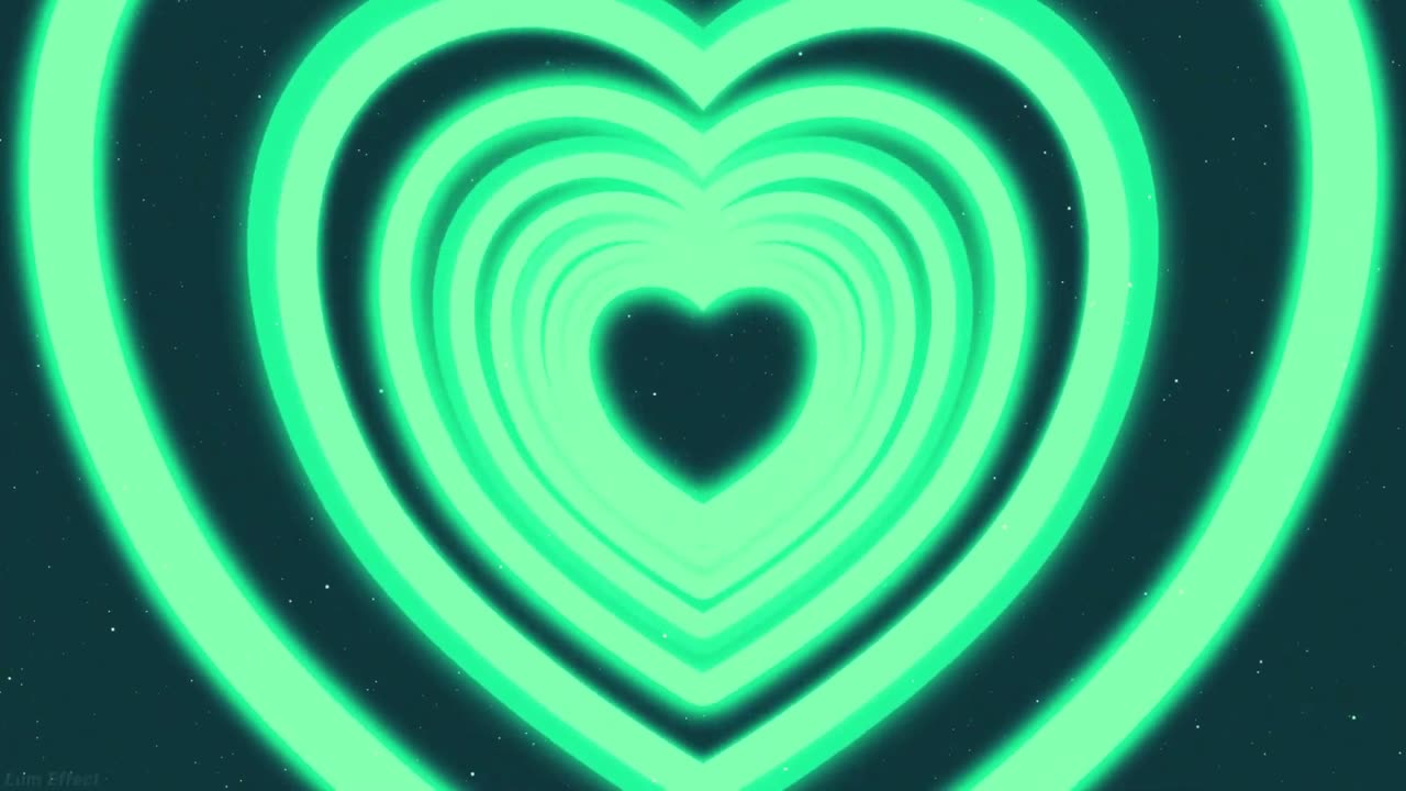 519. Moving Hearts Background 💚 Romantic Video Tunnel