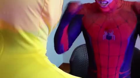 open thighs challenge 😜 funny spider man