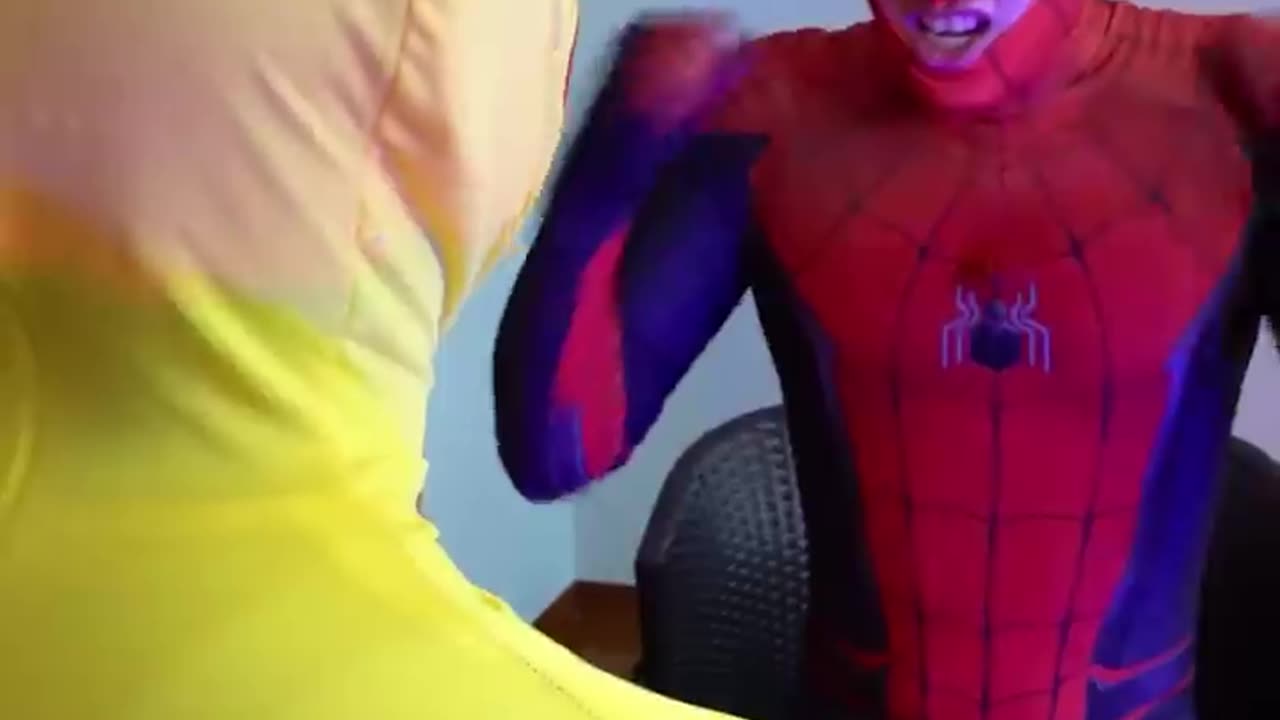 open thighs challenge 😜 funny spider man