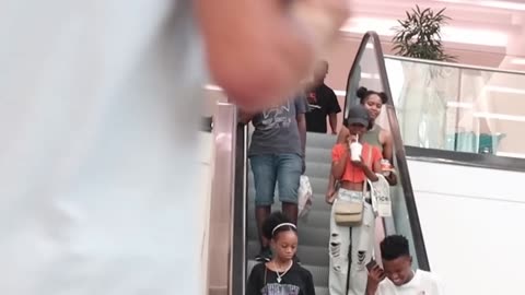 Escalator prank