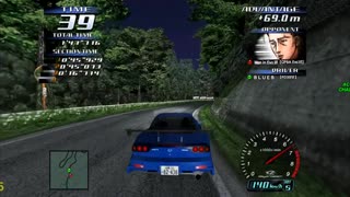 Initial D Arcade Stage 3 - Mazda RX7 Spirit R Legend Of The Street Walkthrough Pt 35(Flycast HD)