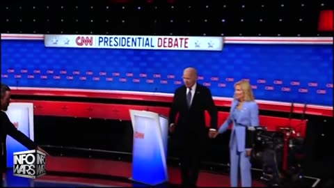 Jill Biden Helps Joe Off The Stage In Awkward Moment
