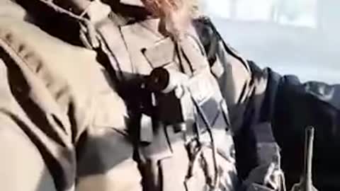 The fighter in the video says that he is driving around Mariupol and that there is very little time left until the city is completely liberated