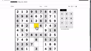 Sudoku 2023-05-22 easy