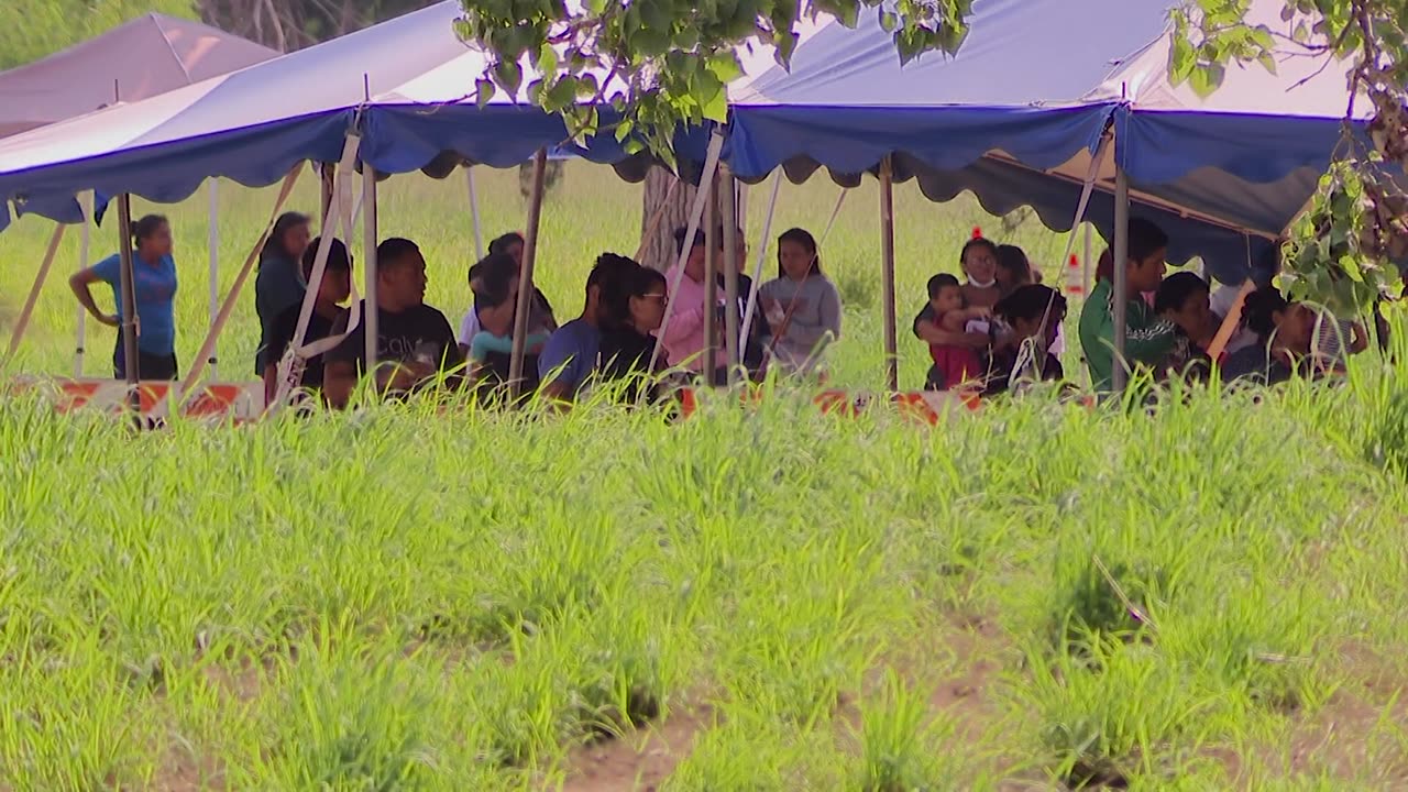 Migrants processed in Brownsville, TX